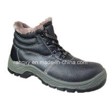 Chaussures de sécurité cuir fendu avec fourrure artificielle doublure (HQ05063)